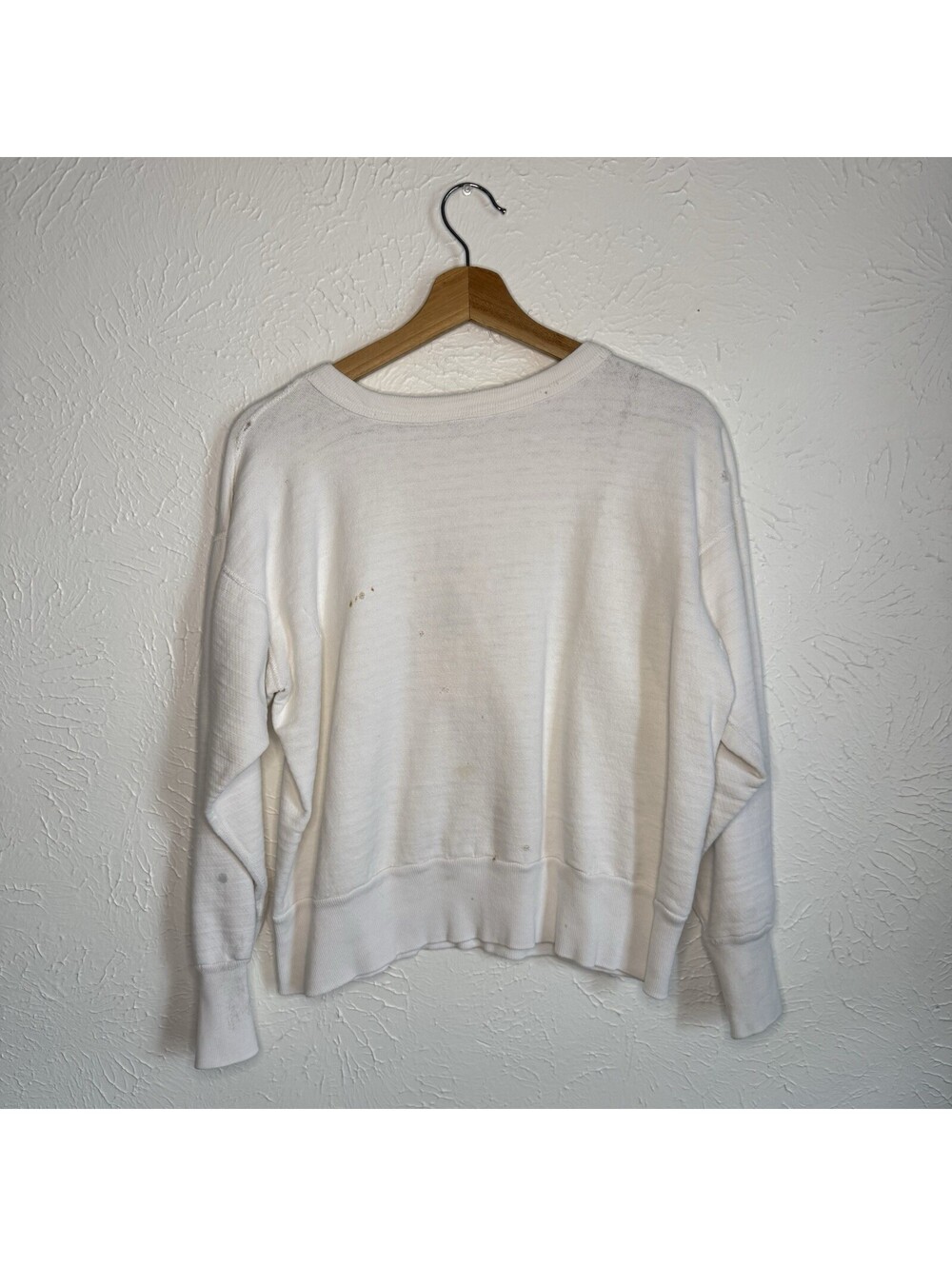 Vintage 50s/60s Single V Sweatshirt Blank White Crew … - Gem